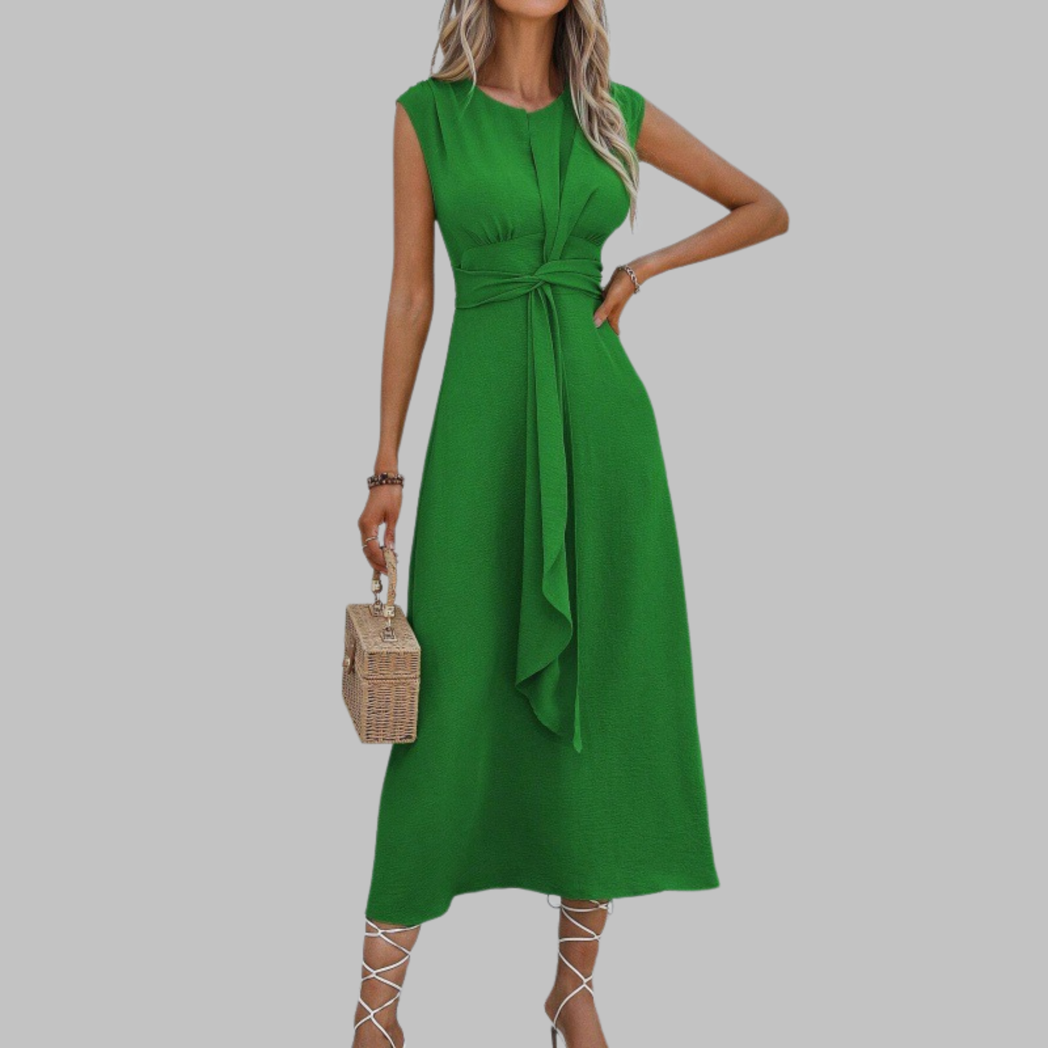 Antonia™ - Elegant Sleeveless Round Neck Maxi Dress