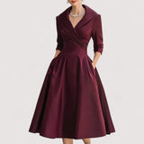 Lorenza™ | Midi satenska haljina