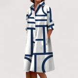 Lili™ | Geometrisches Midikleid