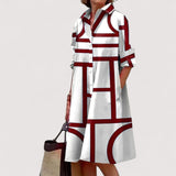 Lili™ | Geometrisches Midikleid