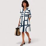 Lili™ | Geometrisches Midikleid