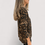 Zlata™ | Ležerna ženska majica s leopard uzorkom