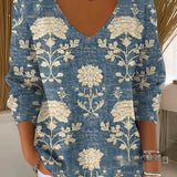 Beatrice™ | Raznobojni Pulover s V-Izrezom