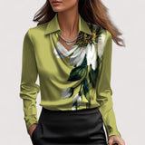Tea™ | Satenska bluza s V-izrezom