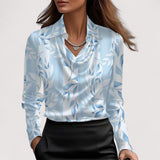 Tea™ | Satenska bluza s V-izrezom